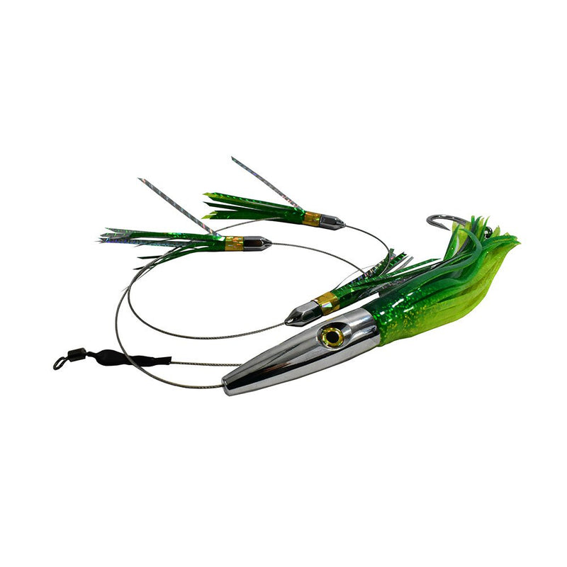 High Speed Daisy Chain Savage Plomerito 12" Wahoo Lure by MagBay Lures (Green)