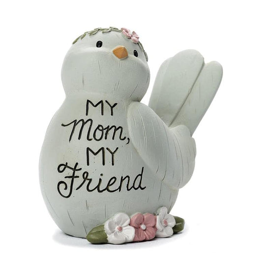 Blossom Bucket Mom Graceful Sentiments Bird Mother's Day Figurine, 3.25-inch Length, Resin
