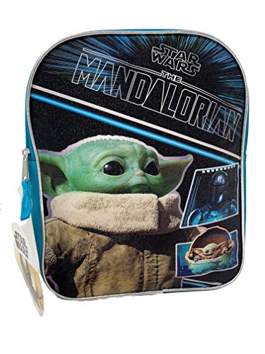 UPD Fast Forward Star Wars"The Child" Baby Yoda 11" Plain Front Mini Backpack, Black, Small