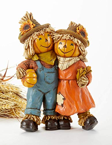 Delton 2294-6 Scarecrow Couple, 9-inch Height, Resin