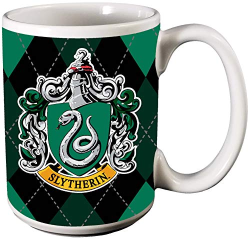 Spoontiques 19363 Slytherin Ceramic Coffee Mug, One Size, Green & Gray