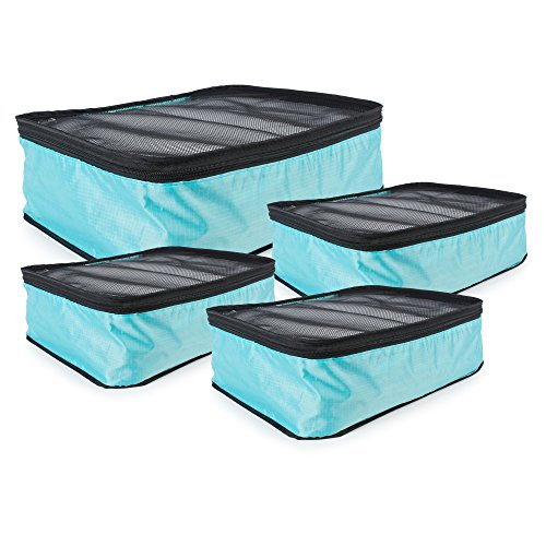 Bucky TraveltoGO 4-Piece Mesh Travel Packing Organizer Cube Set, Blue