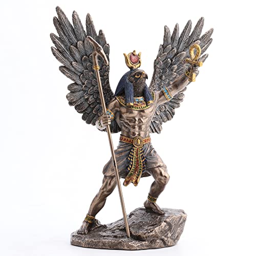 Unicorn Studio Veronese Design 10 3/8 Inch Egyptian Sun God Ra Polystone Statue Bronze Finish