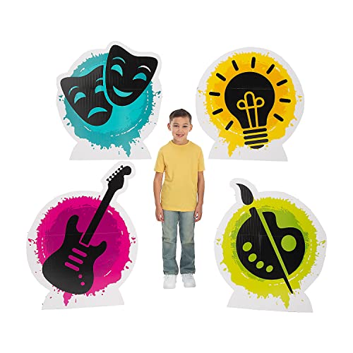 Fun Express Studio VBS Creative Icon Stand-Ups - Party Decor - 4 Pieces