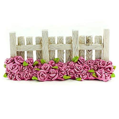 Midwest Design Touch of Nature 55722 Fairy Garden White Picket Fence, 5"
