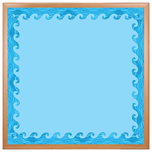 Hygloss Products Ocean Waves Die-Cut Bulletin Board Border  Classroom Decoration  3 x 36 Inch, 12 Pack (33657)