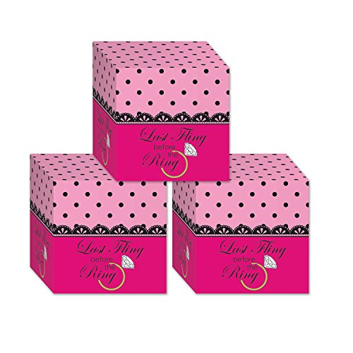 Beistle Bachelorette Favor Boxes, 3 Pcs, Multicolor