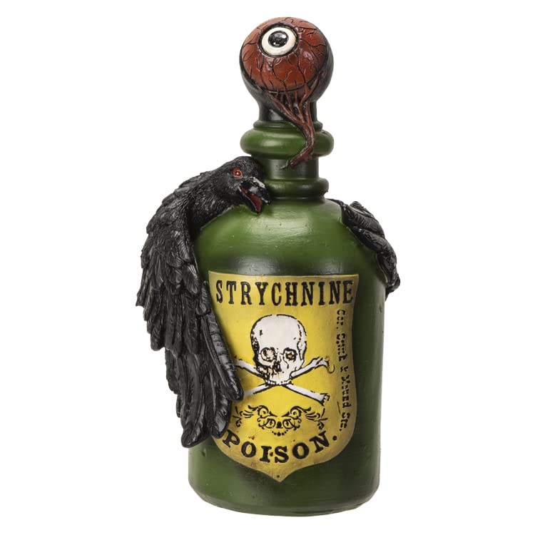 Pacific Trading Giftware Poison Bottle, 8-inch Height, Resin, Multicolor, Home Dcor, Tabletop Dcor, Halloween