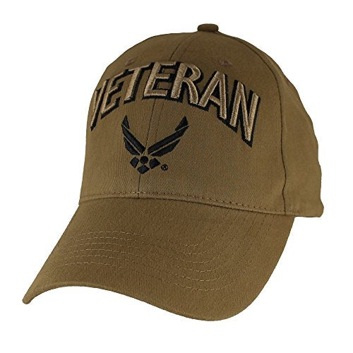 EAGLE CREST U.S. Air Force Veteran Baseball Hat, Coyote Brown