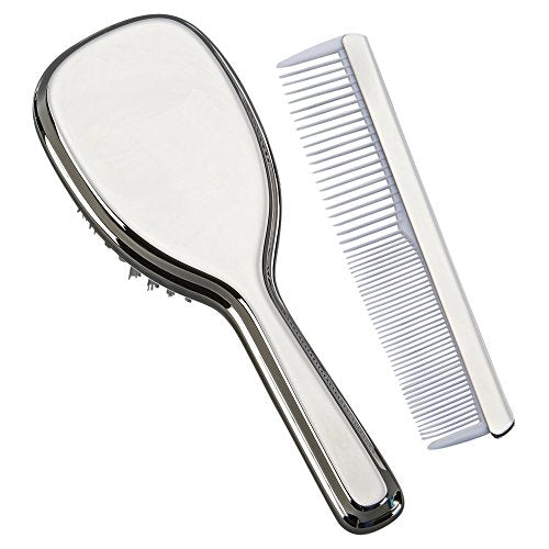 Creative Gifts International Comb & Brush Set for Girls, Silver