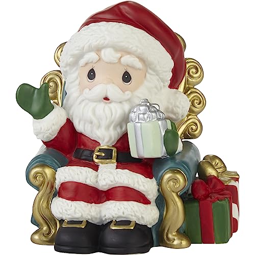 Precious Moments 231011 Santa‚Äö√Ñ√¥s Here Bringing Cheer Annual Santa Bisque Porcelain Figurine