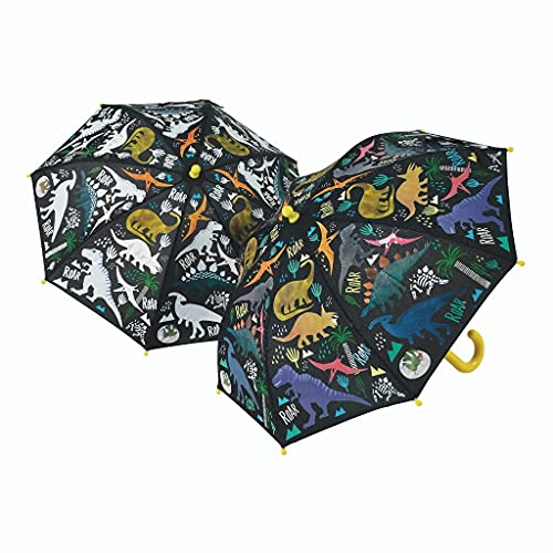 Floss & Rock 43P6401 Dinosaur Color Changing Kids Umbrella, 25.98-inch Diameter