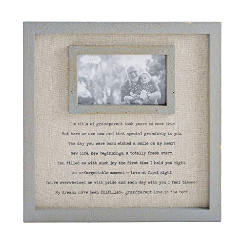 Mud Pie Grandparents Linen Frame, 10" x 10", Wood