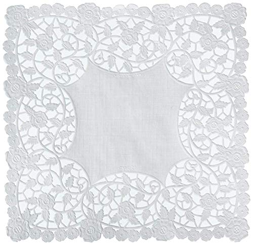 Hygloss Products Doilies Specialty 8" White Square