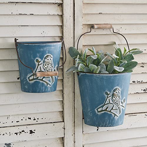 CTW Colonial Tin Works 770545 Half Round Bucket Planters, 10-inch Width, Set of 2