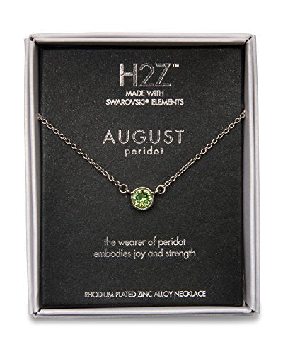 Pavilion Gift Company H2Z 16223 August Peridot Birthstone Necklace with 18" Chain