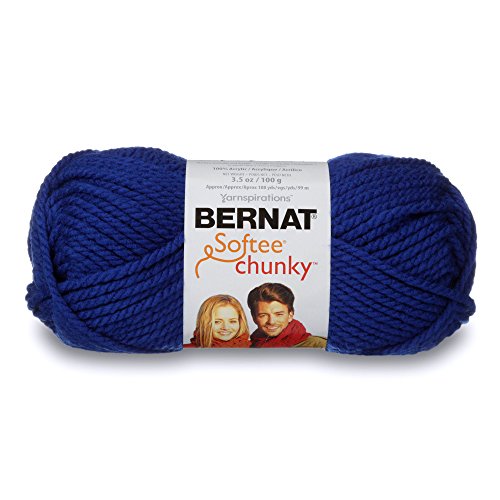 Spinrite Yarns (CA) Bernat Softee Chunky Yarn, 3.5 Oz, Gauge 6 Super Bulky, Royal Blue