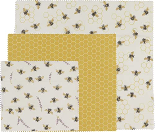 DANICA NOW DESIGNS Bees Beeswax Wrap, 3 CT