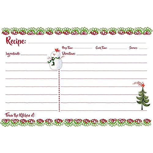 LANG Whimsy Winter 4X6 (2015113) Recipe Cards, Small, MULTI