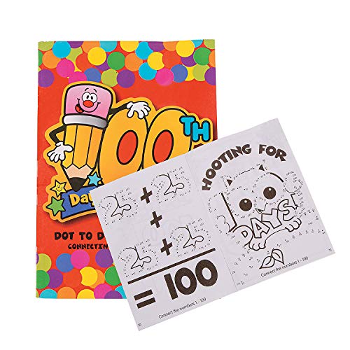 Fun Express Count to 100 Dot to Dot Activity Book - 24 Pieces - Educational and Learning Activities for Kids