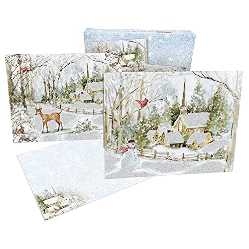Lang Snowy Scene Assorted Boxed Christmas Cards (1008123)