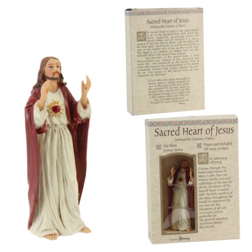 Roman The Sacred Heart of Jesus Patrons and Protectors Religious Figurine