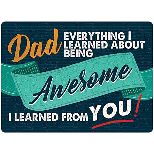 Carson Home 24668 Dad Gift Boxed Puzzle, 8-inch Length, Iridescent Hardboard
