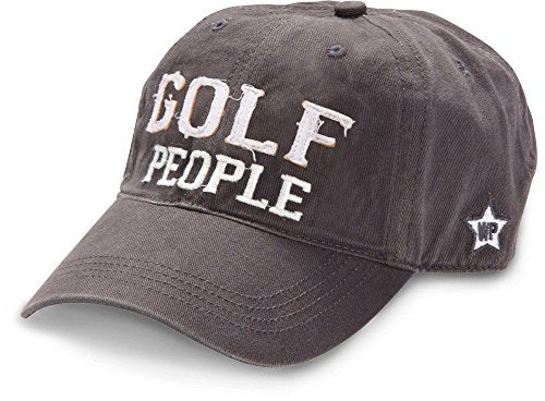 Pavilion Gift Company We People Golf Baseball Cap Hat with Adjustable Strap, Gray