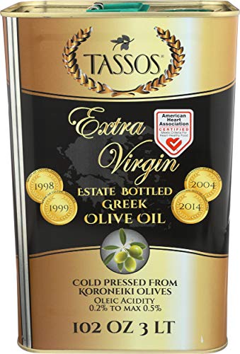 Tassos Extra Virgin Olive Oil In Tin, 102-Ounce
