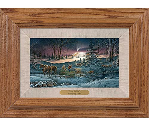 Wild Wings(MN) A Helping Hand Framed Oak Collage by Terry Redlin