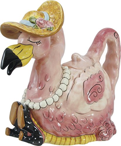 Blue Sky Clayworks Clayworks Miss Precious Flamingo Teapot