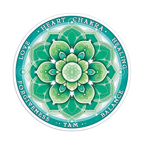 Quanta S63 Sticker Window Chakra Heart, 4.5-inch Diameter