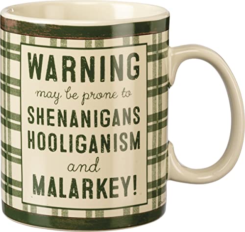 Primitives By Kathy Shenanigans Hooliganism and Malarkey Mug, 20-ounce, Multicolor