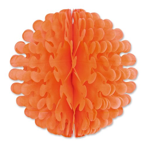 Beistle 1-Pack Tissue Flutter Ball, 14-Inch, Orange