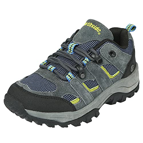Northside USA Monroe Low Junior Hiking Boot , Blue/Lime, 6 M US Big Kid