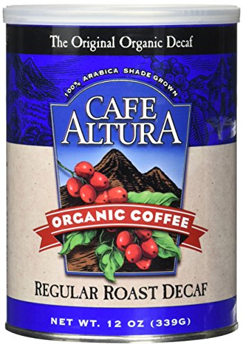Caf√© Altura Organic Coffee, Regular Roast Decaf, Ground Coffee, 12 Ounce Can