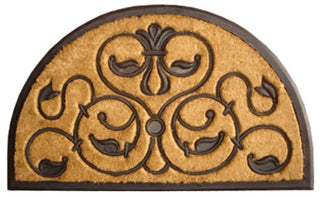Imports Decor Half-round Rubber Back Coir Doormat, Brigoder, 18-Inch by 30-Inch