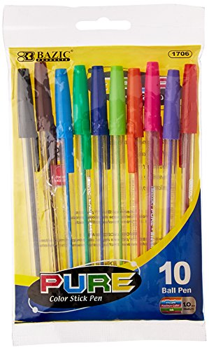 BAZIC 10 Pure Neon Color Stick Pen