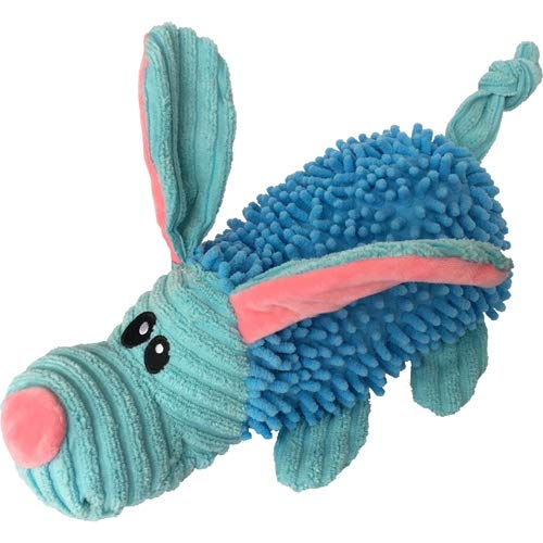 Pet Lou Durable Dog Plush Pastel Pals Toys with Squeakers and Crinkle in Multi-Size by Petlou New Desgin (Blue/Pink 2, 9" Pastel Pals Dog)