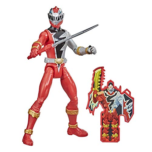 Hasbro Power Rangers Dino Fury Red Ranger 6-Inch Action Figure Toy Inspired by TV Show with Dino Fury Key and Dino-Themed Accessory for Ages 4 and Up