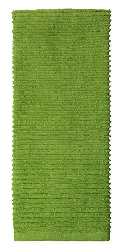 MUkitchen 100% Cotton Ridged Dishtowel, Cactus - 18 x 28 inches