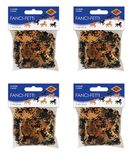 Beistle Fanci-Fetti Horses 4 Ounces, Black/Copper