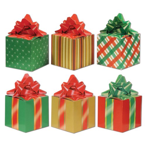 Beistle 3-Pack Christmas Party Favor Boxes, 3-1/4-Inch by 5-3/4-Inch, One Size