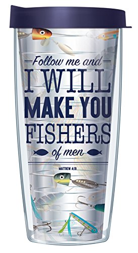 Freeheart Fishers Of Men Clear Wrap 16 Oz Travel Tumbler Mug with Lid