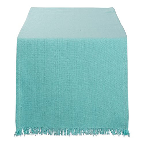 DII Design CAMZ10434 Table Runner, 14 x 72, Solid Aqua