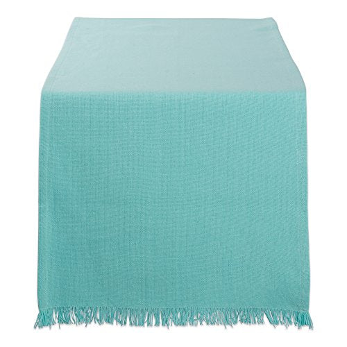 DII Design CAMZ10433 Table Runner, 14 x 108, Solid Aqua