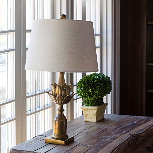 Park Hill Collection ELT81425 Antique Gilded Lamp, 26-inch High