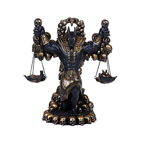 Pacific Trading Giftware Ancient Egyptian Anubis God Miniature Statue Black Gold Finish