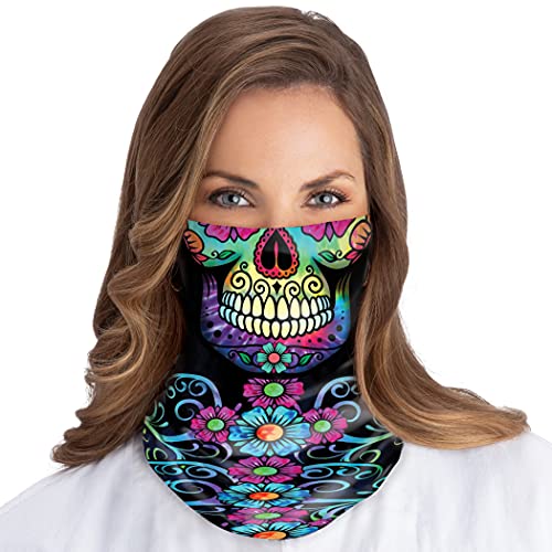 Spoontiques 20045 Gaiter Face Cover (Sugar Skull)