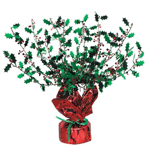 Beistle Holly & Berry Gleam 'N Burst Centerpiece Party Accessory (1 count) (1/Pkg)